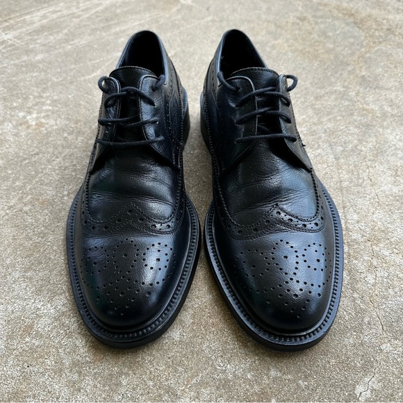 Pierre Cardin Paris Leather Black Oxford Men’s Size 41 - Picture 1 of 14